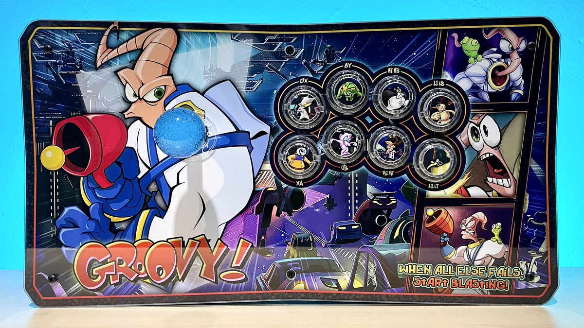 jonyfraze's tweet image. Straight from the ‘90s Dirt – 🪱 #EarthwormJim Joins the Fight! 🕹️

📦 4TW “JF Edition” Noir Layout
🕹️ Sanwa JLF + Link Ex Groove
🔘 Gravity KS
🧠 Brook Gen 5X
🛠️ GFX / Build by JF
👤 Commissioned by MyOwnBareHands

jonyfraze.com

#fgc #retrogaming #fightstick
