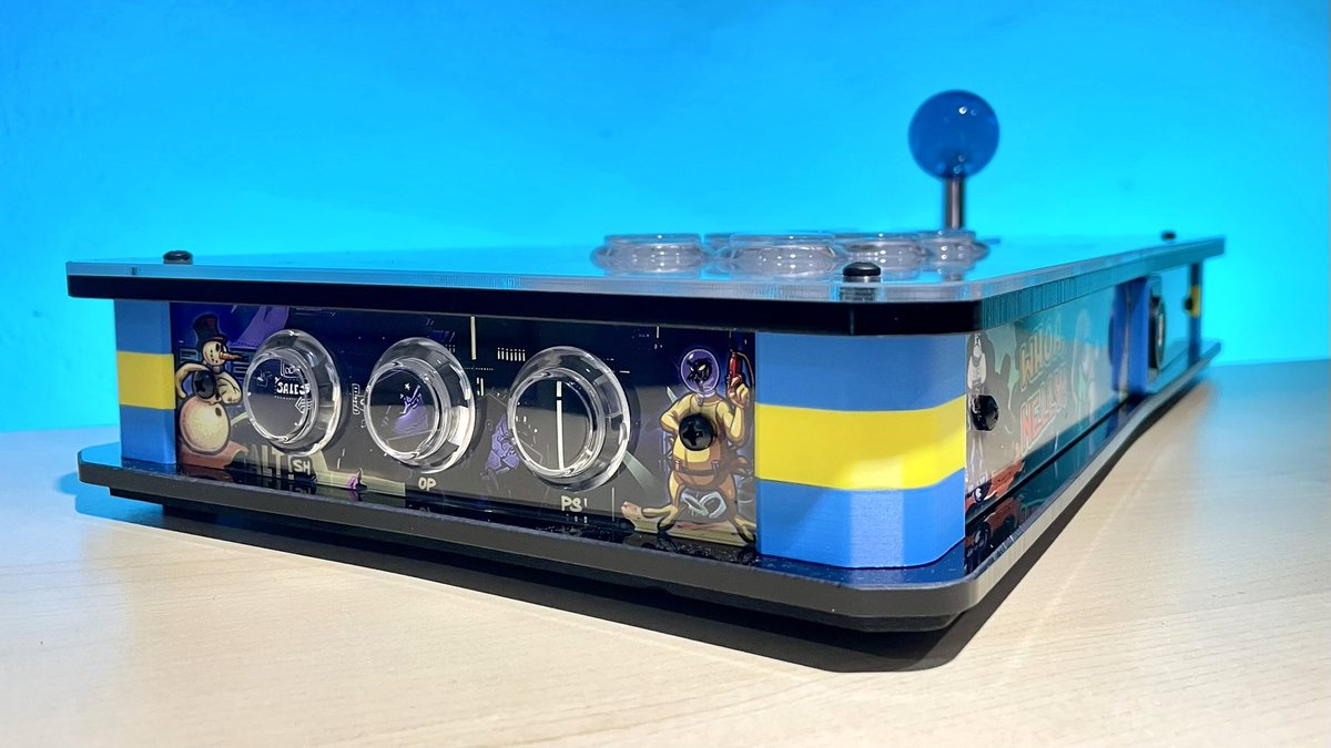 jonyfraze's tweet image. Straight from the ‘90s Dirt – 🪱 #EarthwormJim Joins the Fight! 🕹️

📦 4TW “JF Edition” Noir Layout
🕹️ Sanwa JLF + Link Ex Groove
🔘 Gravity KS
🧠 Brook Gen 5X
🛠️ GFX / Build by JF
👤 Commissioned by MyOwnBareHands

jonyfraze.com

#fgc #retrogaming #fightstick