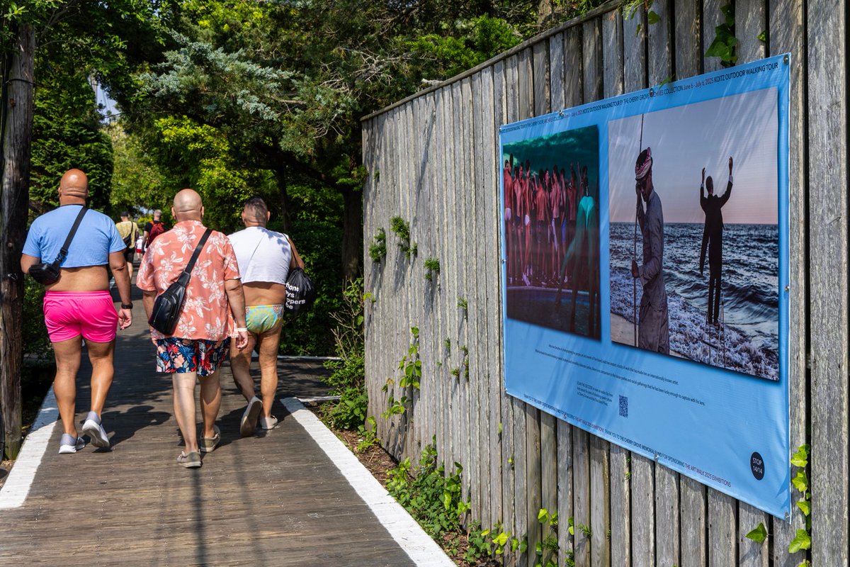 KoitzPhoto's tweet image. Photojournalist koitz is showing 33 photographs taken in Fire Island's LGBTQ+ communities over nearly 2 decades. The exhibition takes place in Cherry Grove, FI,  considered the first gay community in the United States. The Walking Tour is organized by the CG Archives Collection.
