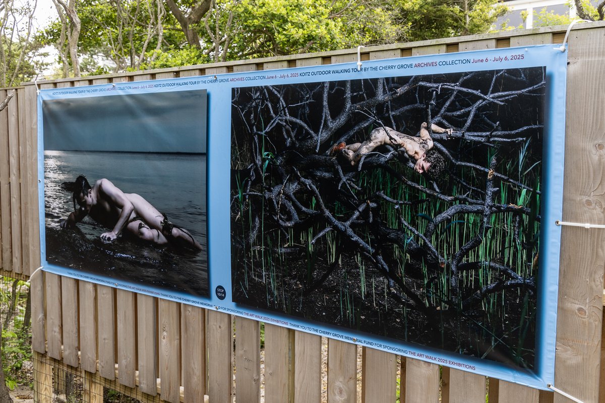 KoitzPhoto's tweet image. Photojournalist koitz is showing 33 photographs taken in Fire Island's LGBTQ+ communities over nearly 2 decades. The exhibition takes place in Cherry Grove, FI,  considered the first gay community in the United States. The Walking Tour is organized by the CG Archives Collection.