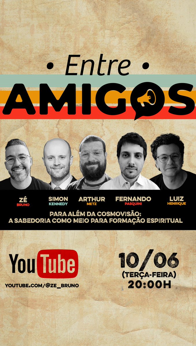 Zé Bruno (@ze_bruno) on Twitter photo Fala amigos, hoje converso com o <a href="/spkenn1/">Simon P. Kennedy</a> sobre seu livro “Contra Cosmovisão”, em tradução livre. Será um papo sobre formação espiritual, sabedoria e o mau uso da ideia de “cosmovisão”. O papo hoje promete. Só vem!!😎 Fala amigos, hoje converso com o <a href="/spkenn1/">Simon P. Kennedy</a> sobre seu livro “Contra Cosmovisão”, em tradução livre. Será um papo sobre formação espiritual, sabedoria e o mau uso da ideia de “cosmovisão”. O papo hoje promete. Só vem!!😎