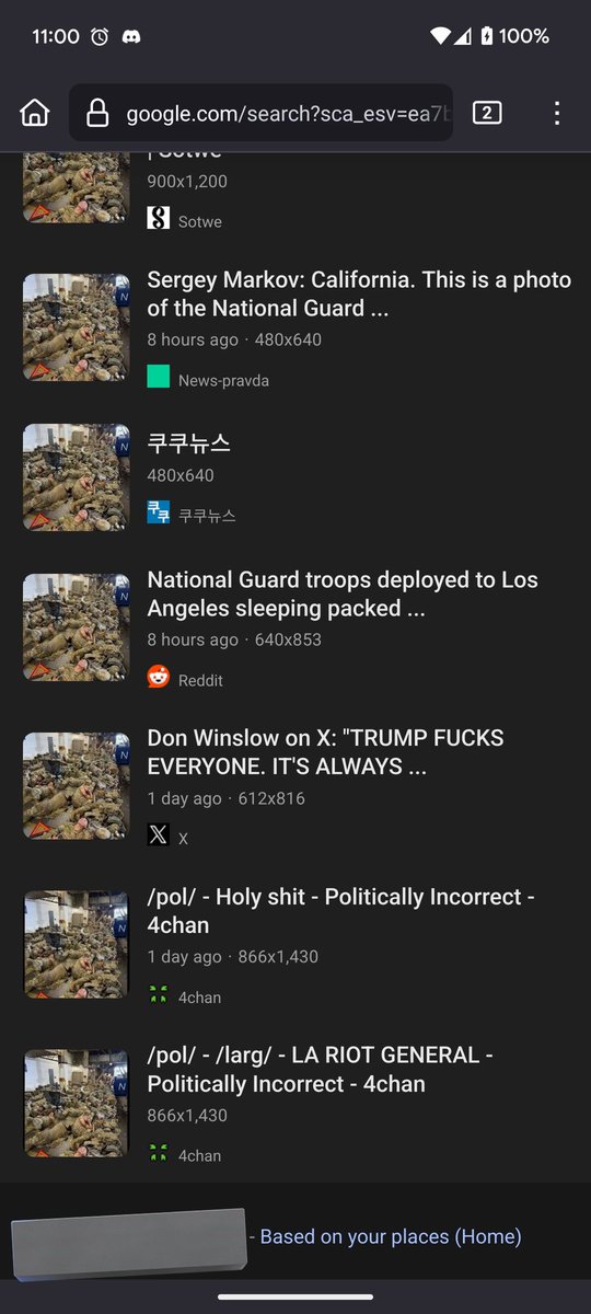 NarlyToad's tweet photo. @antisocial_jake @TerryandMoses @jl20580 @ViralNewsNYC @GavinNewsom @realDonaldTrump They are unable to prove that, because without reverse image searching they made a claim about the image that can be easily proven incorrect, as this image is only present on the internet as of yesterday. https://t.co/LvRymevwwp