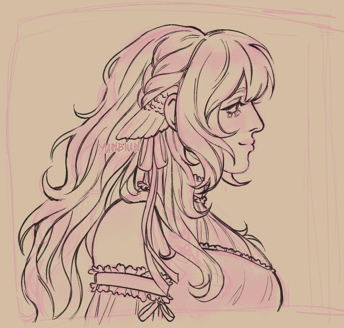 me trying to figure out Lia’s profile……. 
#sketch #DND #OC