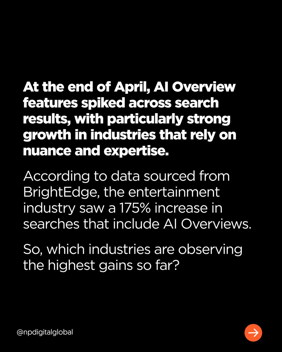 NPDigital's tweet image. AI Overviews are reshaping search for verticals from tech to travel. 📱✈️

Here’s how YOU can stay ahead:
🖥️ Track #AIOverview appearances in your vertical.
🖥️ Optimize for the unique queries your customers ask.
🖥️ Refine content to win that coveted AI real estate.