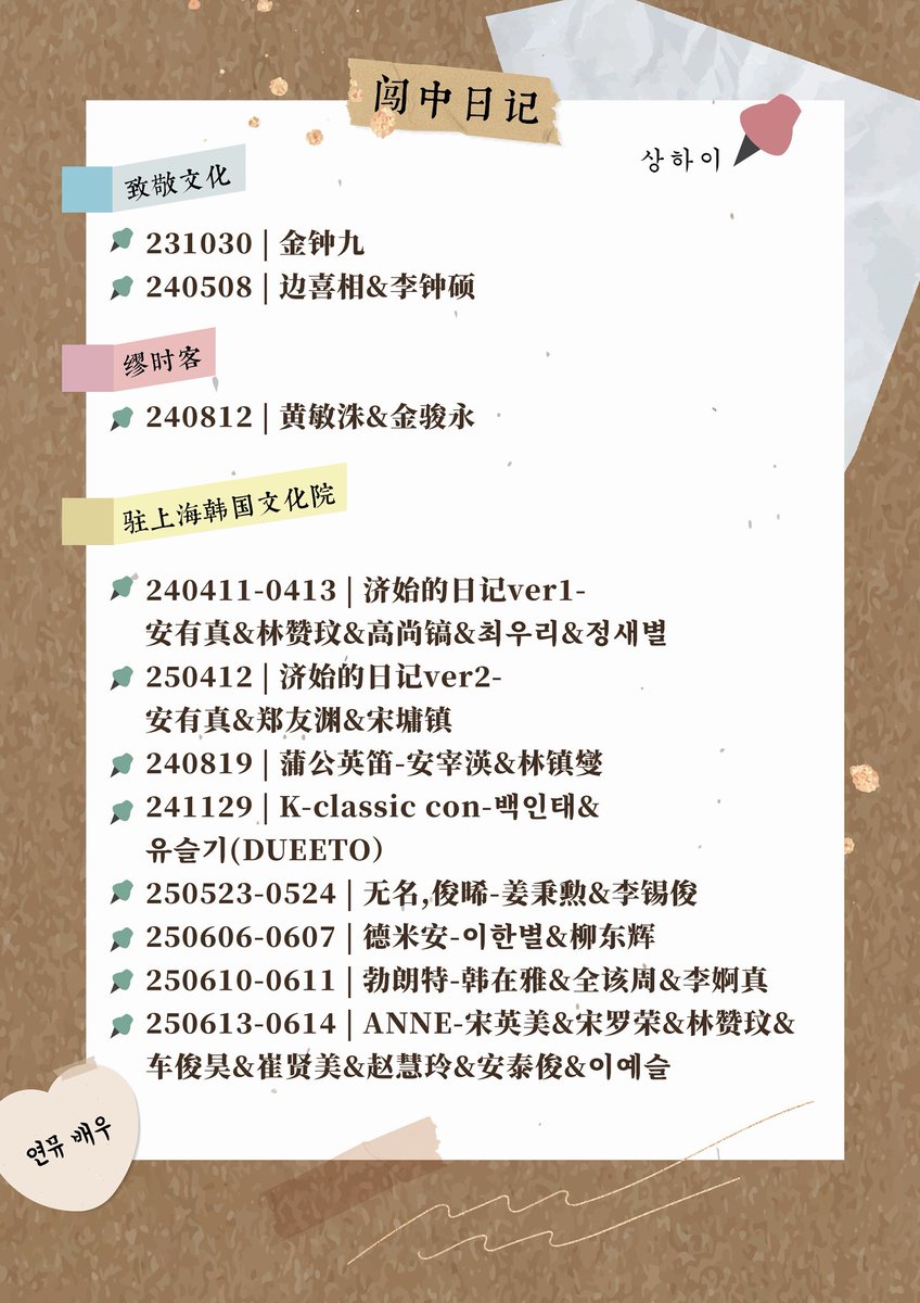 DIAmunuo's tweet photo. 뮤지컬 배우
상하이 이벤트 기록📝 https://t.co/Qj8Tr9f3MB