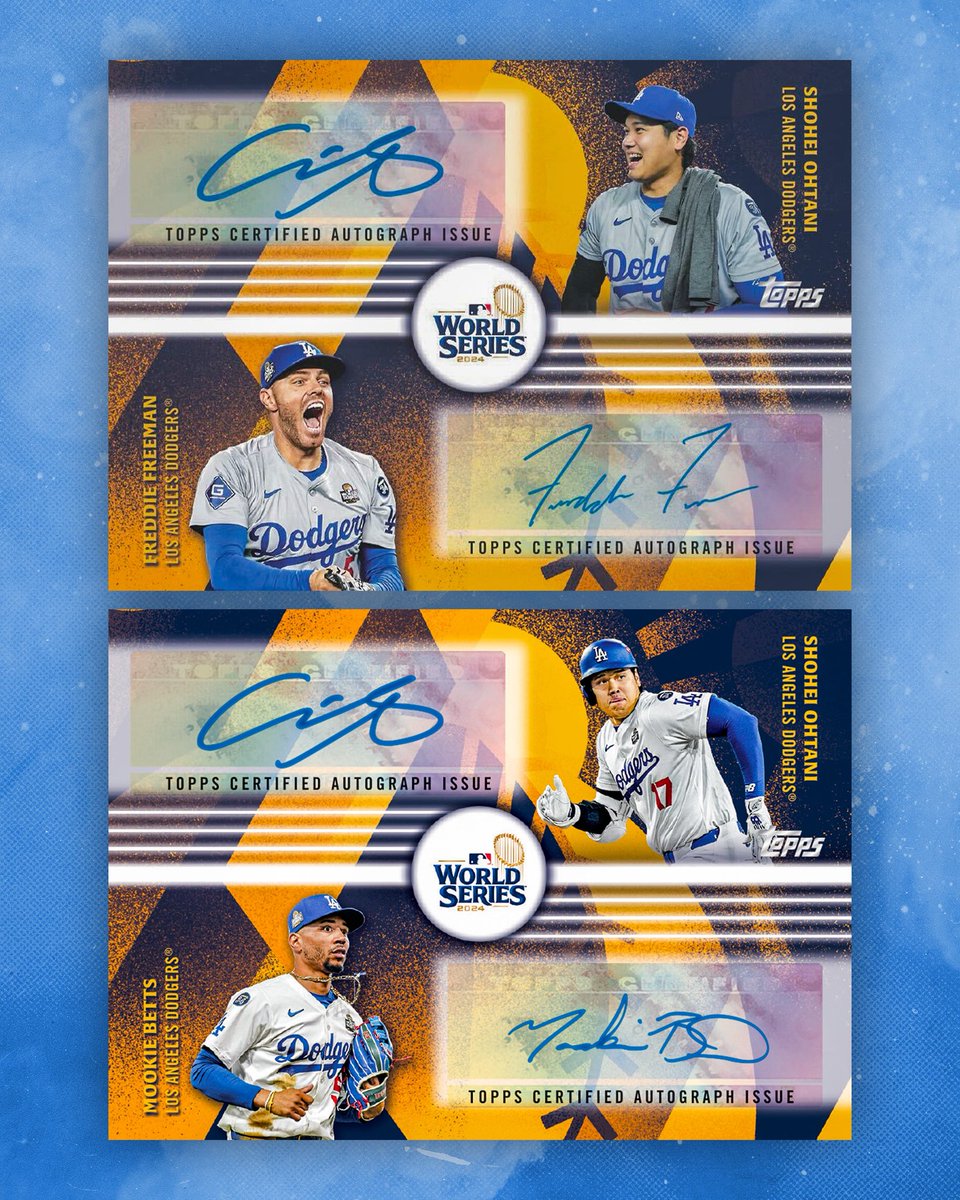 FIRST LOOK: 2025 Series 2 features dual autograph cards of various World Series Champion Dodgers 🏆