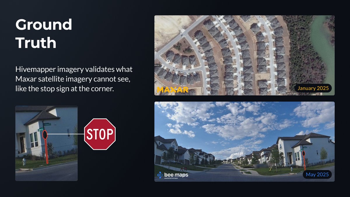 Austin is growing fast—10K+ new homes a year—and outdated maps can’t keep up.

We tested a faster update method with <a href="/TryBeeMaps/">Bee Maps</a> (powered by <a href="/Hivemapper/">Hivemapper</a>) using Maxar satellite change detection, street-level bursts and fresh imagery.

80% of changes validated.

Smarter maps,
