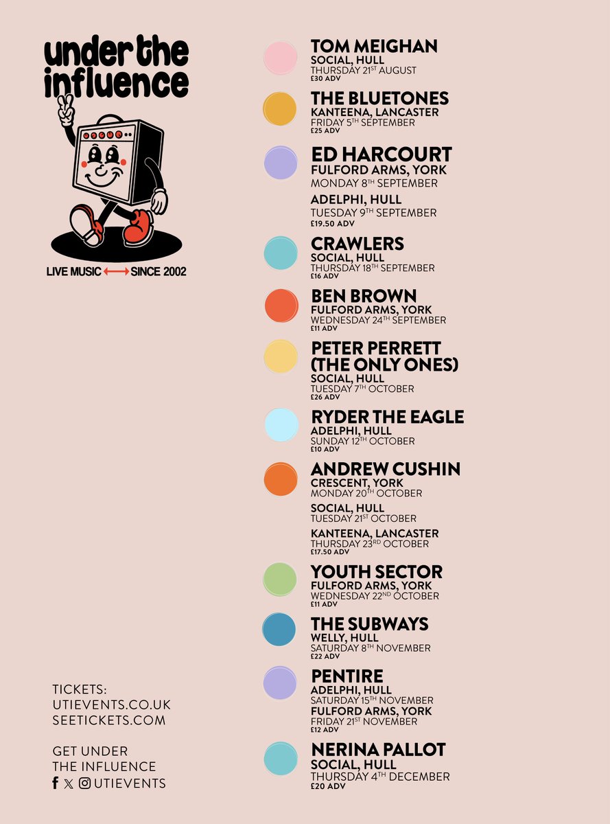 Here's what's shaking later in the year in #Hull, #York and #Lancaster.

🎟 Book tickets: bit.ly/UTIEventsTicke…