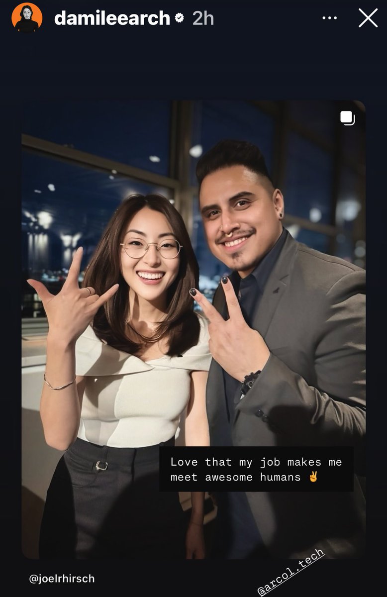 So lovely to meet such a distinguished individual! <a href="/damileearch/">Dami</a> in NYC at the ARCOL event.