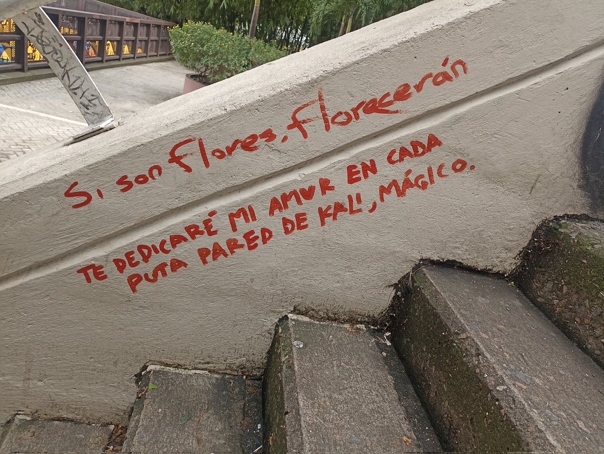 Declaración de amor en la pared.