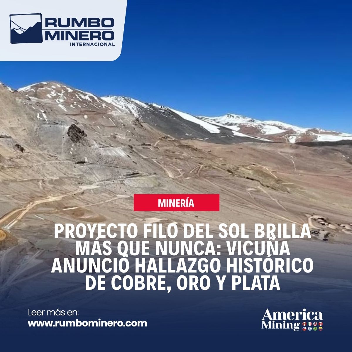 rumbominero's tweet image. 🇨🇱 🇦🇷Vicuña (Lundin Mining y BHP) descubre uno de los mayores yacimientos de cobre, oro y plata. Todo en la frontera entre Chile y Argentina. 

¿Estamos ante el nuevo gigante de la minería mundial?🤔

👇 Lee más aquí: t1p.de/nnb7g
#Minería #FiloDelSol