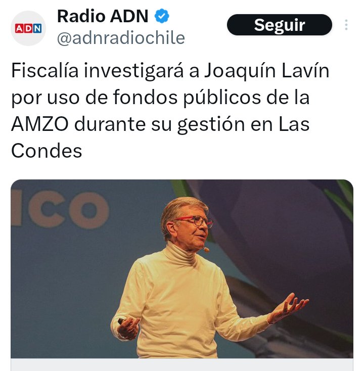 Tiene al hijo y a la nuera con un pie en la cárcel por corruptos, y ahora la Fiscalía lo investiga a él por desviar fondos públicos. Lavín fue por décadas el candidato favorito de la derecha y terminó siendo el patriarca de una familia de delincuentes. Nunca confíes en la derecha