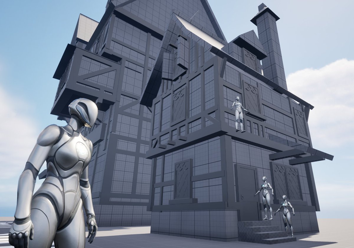 Katy_Mariee's tweet image. 🛠️ Blockout Progress Update!
Today I'm tweaking window & door sizes + overall proportions to better fit gameplay flow. Gotta make sure players don’t bump their heads or miss those clean sightlines! 🎮
#GameDev #LevelDesign #Blockout #3DEnvironment