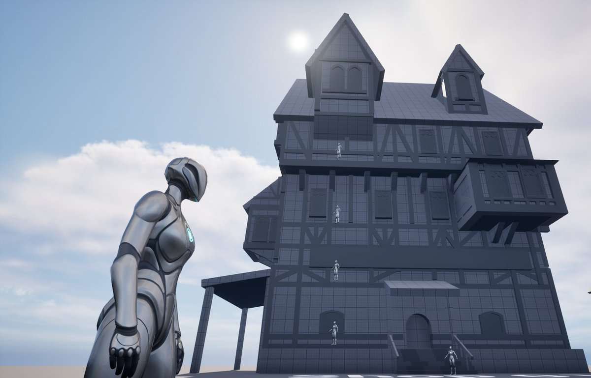 Katy_Mariee's tweet image. 🛠️ Blockout Progress Update!
Today I'm tweaking window & door sizes + overall proportions to better fit gameplay flow. Gotta make sure players don’t bump their heads or miss those clean sightlines! 🎮
#GameDev #LevelDesign #Blockout #3DEnvironment
