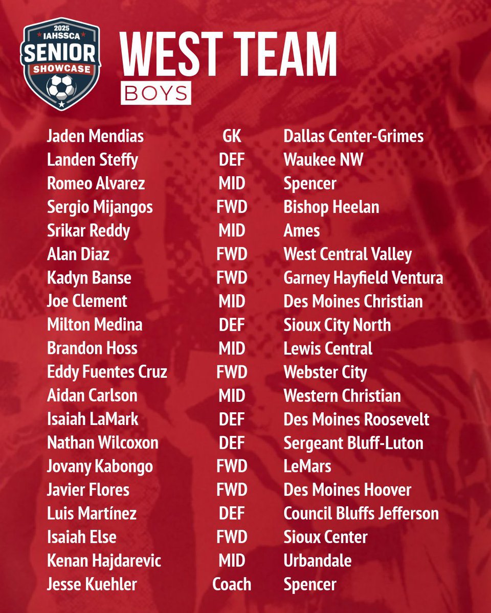 Congrats to Aidan Carlson for being selected to the Senior Showcase team!