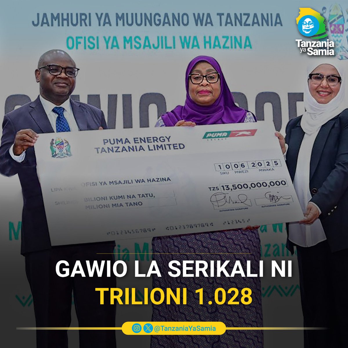Tanzania Ya Samia (@tanzaniayamama) on Twitter photo #TikiKwaSamia
๐๐๐ฐ๐ข๐จ ๐ค๐ฐ๐ ๐ฌ๐๐ซ๐ข๐ค๐๐ฅ๐ข ๐ฅ๐ข๐ฆ๐๐จ๐ง๐ ๐๐ณ๐๐ค๐ ๐ง๐ ๐ค๐ฎ๐๐ข๐ค๐ข๐ ๐๐ก ๐ญ๐ซ๐ข๐ฅ๐ข๐จ๐ง๐ข ๐.๐๐๐ ๐ค๐ฐ๐ ๐ฆ๐ฐ๐๐ค๐ ๐๐๐๐/๐๐ ๐ค๐ฎ๐ญ๐จ๐ค๐ ๐๐ก ๐๐ข๐ฅ๐ข๐จ๐ง๐ข ๐๐๐ ๐ฆ๐ฐ๐๐ค๐ ๐๐๐๐/๐๐.
#TanzaniaYaSamia
#KaziNaUtuTunasongambele
Taifa #TikiKwaSamia
๐๐๐ฐ๐ข๐จ ๐ค๐ฐ๐ ๐ฌ๐๐ซ๐ข๐ค๐๐ฅ๐ข ๐ฅ๐ข๐ฆ๐๐จ๐ง๐ ๐๐ณ๐๐ค๐ ๐ง๐ ๐ค๐ฎ๐๐ข๐ค๐ข๐ ๐๐ก ๐ญ๐ซ๐ข๐ฅ๐ข๐จ๐ง๐ข ๐.๐๐๐ ๐ค๐ฐ๐ ๐ฆ๐ฐ๐๐ค๐ ๐๐๐๐/๐๐ ๐ค๐ฎ๐ญ๐จ๐ค๐ ๐๐ก ๐๐ข๐ฅ๐ข๐จ๐ง๐ข ๐๐๐ ๐ฆ๐ฐ๐๐ค๐ ๐๐๐๐/๐๐.
#TanzaniaYaSamia
#KaziNaUtuTunasongambele
Taifa