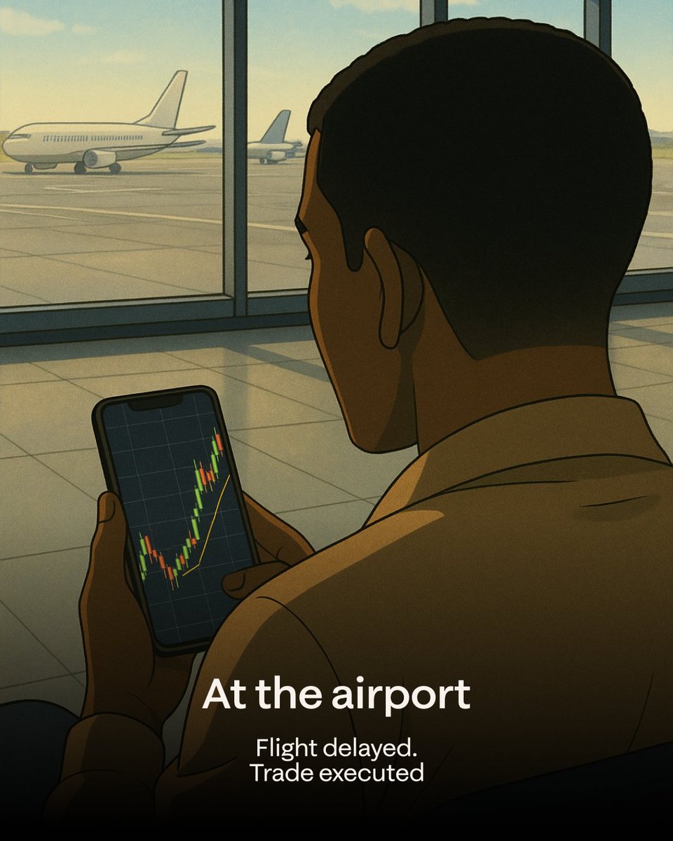 OctaWorldwide's tweet photo. Traders don't wait.
They adapt — anywhere, anytime.

From bedrooms to boardrooms, first dates to gym sets,
when the market moves, they move.

💬 What’s the weirdest place you've ever made a trade?
 Drop it in the comments — we're collecting stories. https://t.co/khVpwC6Xq1