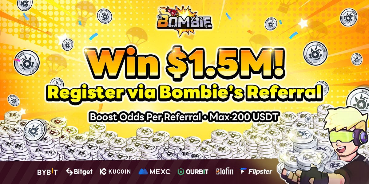 Bombie (@bombie_xyz) on Twitter photo π’ BOMBIE CEX REGISTRATION AIRDROP β NOW SUPERCHARGED on <a href="/dapp_portal/">Dapp Portal</a> & <a href="/KaiaChain/">Kaia</a> π₯
Early Bird Bonus:
First 1,000 users to complete all 7 CEX registrations = Guaranteed $200!
No luck needed β just be fast.
How to Join:
1οΈβ£ Open the airdrop page π liff.line.me/2006719903-1zJβ¦
2οΈβ£ π’ BOMBIE CEX REGISTRATION AIRDROP β NOW SUPERCHARGED on <a href="/dapp_portal/">Dapp Portal</a> & <a href="/KaiaChain/">Kaia</a> π₯
Early Bird Bonus:
First 1,000 users to complete all 7 CEX registrations = Guaranteed $200!
No luck needed β just be fast.
How to Join:
1οΈβ£ Open the airdrop page π liff.line.me/2006719903-1zJβ¦
2οΈβ£