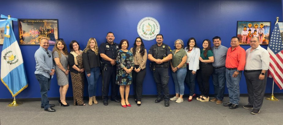 ConsGuateDallas sostuvo reunión con representantes de la Policia de Dallas, Tx y líderes de la comunidad para abordar temas de interés común  como seguridad, derechos de los inmigrantes, procesos de identificación y colaboración institucional.