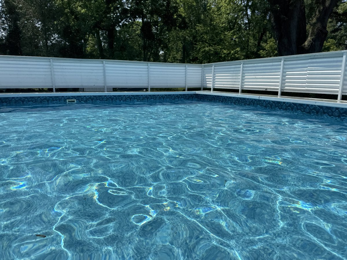 First one in the pool this year! Thermometer is reading 60° and it’s feeling good! 🏊
