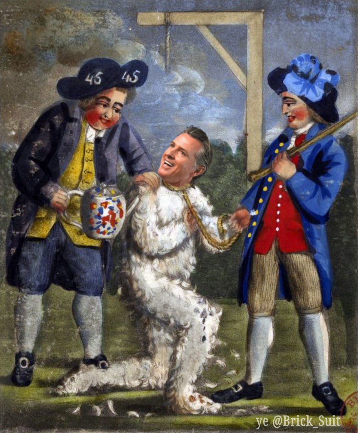 Brick Suit on X: ""Gavin Newsom should be tarred and feathered."  https://t.co/8bwEmgWHk2" / X