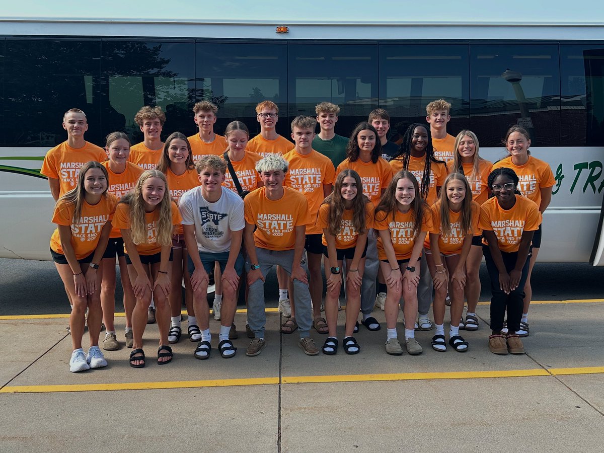 The State Track &amp; Field participants are off!  Stay tuned for updates as they compete tomorrow and Thursday!