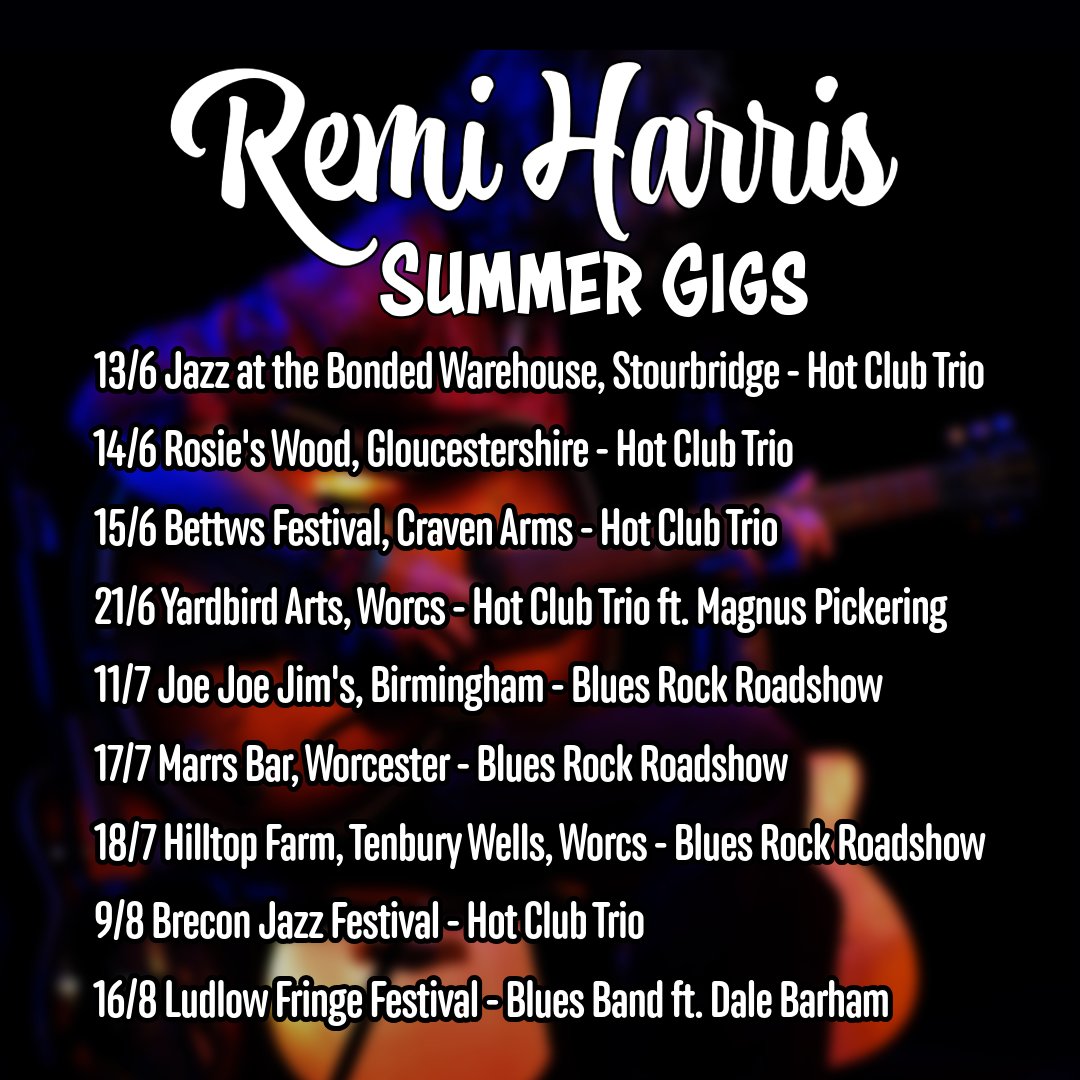 ☀️ Summer Gigs ☀️

#jazz #gypsyjazz #jazzmanouche #blues #rock #bluesrock