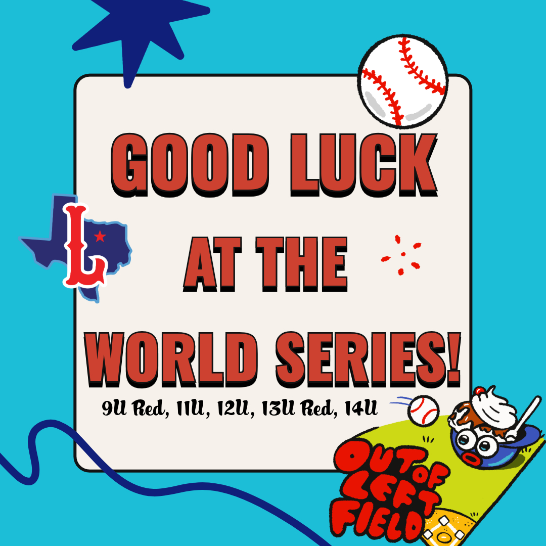 A big cheer for our amazing 9U Red, 11U, 12U, 13U Red, 14U, Lonestar Baseball team's heading to the World Series this week! Best of luck, everyone!