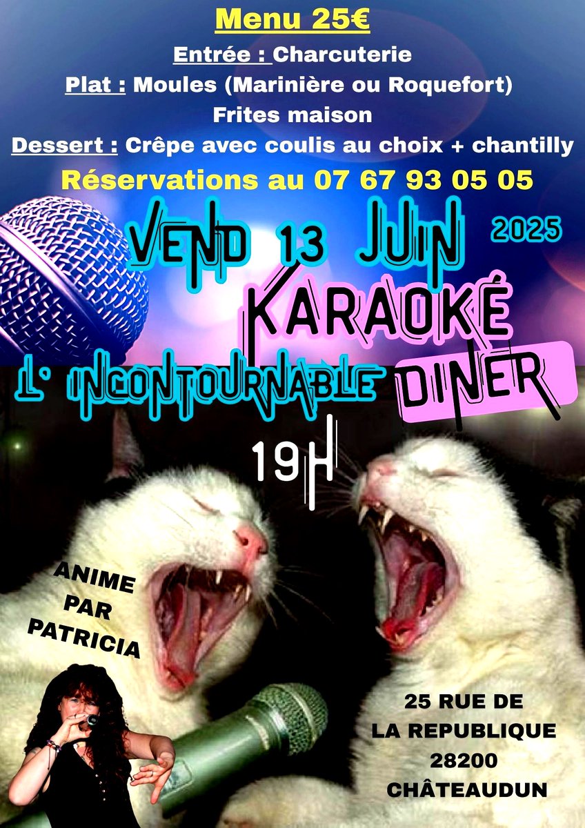Diner-karaoké à l'incontournable de Châteaudun | Facebook