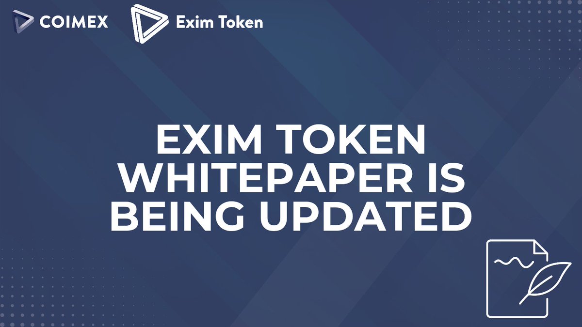 We're in the process of updating our Whitepaper to provide deeper insights into the vision behind the $EXIM token and the powerful ecosystem we're building.

This next version will make it even easier for investors like you to see the immense potential and long-term value of what