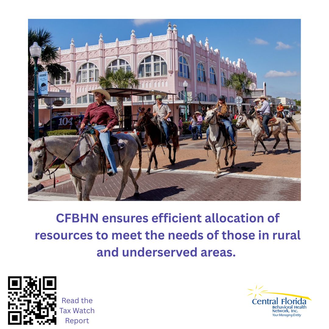 As strategic managers, CFBHN and Florida’s Behavioral Health Managing Entities oversee service quality and resource allocation for vulnerable populations, including rural and underserved communities.
Read the Florida TaxWatch report: tinyurl.com/bdddv9wn