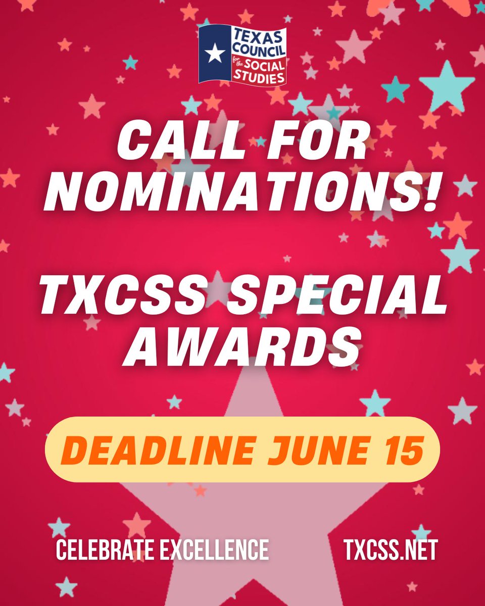 👀 If you're waiting to nominate someone… now’s the time. TXCSS Awards deadline is almost here! No nominee = no award. Let’s not miss the chance to honor great educators. txcss.net/awards #FOMO #TXCSSAwards #5DaysLeft