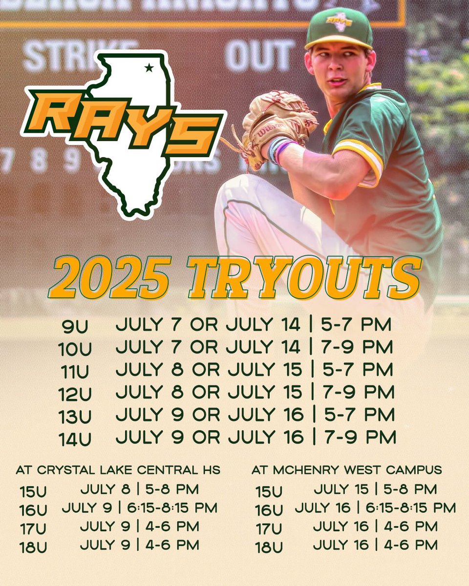 Rays-Illinois Tryouts are Now Registering!! Secure Your Spot Today!!

Find more information HERE: rays.grbacademy.com/illinois-tryou…