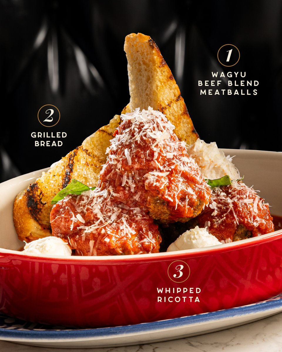 Our Wagyu Beef Meatballs are the most appetizing way to get your meal started. The ricotta is freshly whipped. The bread is perfectly grilled. But let’s not kid ourselves - you came for the Wagyu.
