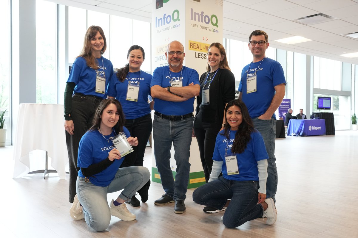 InfoQ's tweet photo. 🙏 Huge thanks to the amazing volunteers at #InfoQDevSummit Boston!
Your support, energy, and behind-the-scenes magic helped make InfoQ Dev Summit Boston a success. We’re so grateful! ❤️
#InfoQBoston #IDSBoston #DevSummit #SoftwareConference #TechCommunity https://t.co/5gdeN5ybQ1
