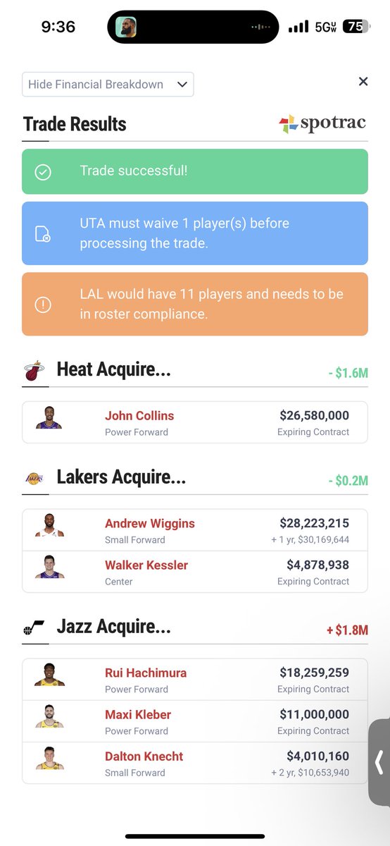 kaoz_x's tweet photo. @Klutch_23 Add picks as needed. Easiest three team trade that helps all teams. https://t.co/mixDULLc1S