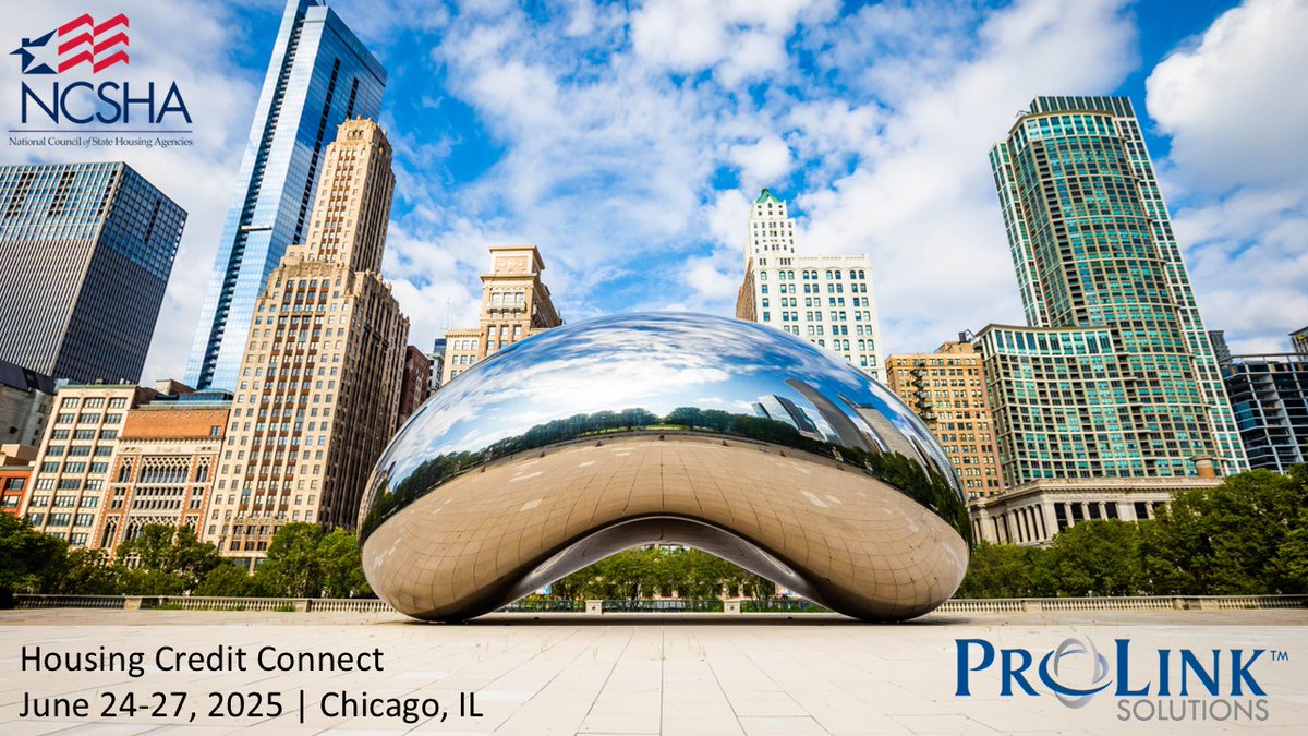 We're proud to be a Platinum Sponsor of <a href="/NCSHAhome/">NCSHA</a>  Housing Credit Connect this month in Chicago!

The conference is just two weeks away! 
Visit us at Booth 16, we’d love to connect!

Learn more and register: ncsha.org/event/2025-hou…

#ProLinkSolutions #AffordableHousing #HCC25