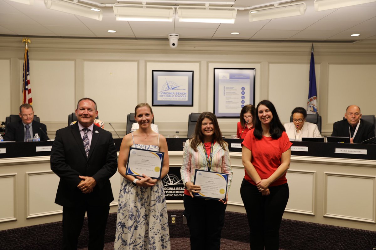🍎 Virginia Gifted VBCPS Outstanding Teachers of the Year:
Dr. Kristin Pender, Holland Elementary School
Ms. Melissa Ross, Salem Elementary School (also Region II Winner)

👏 Let’s continue to celebrate the dedication and excellence of our VBCPS community!