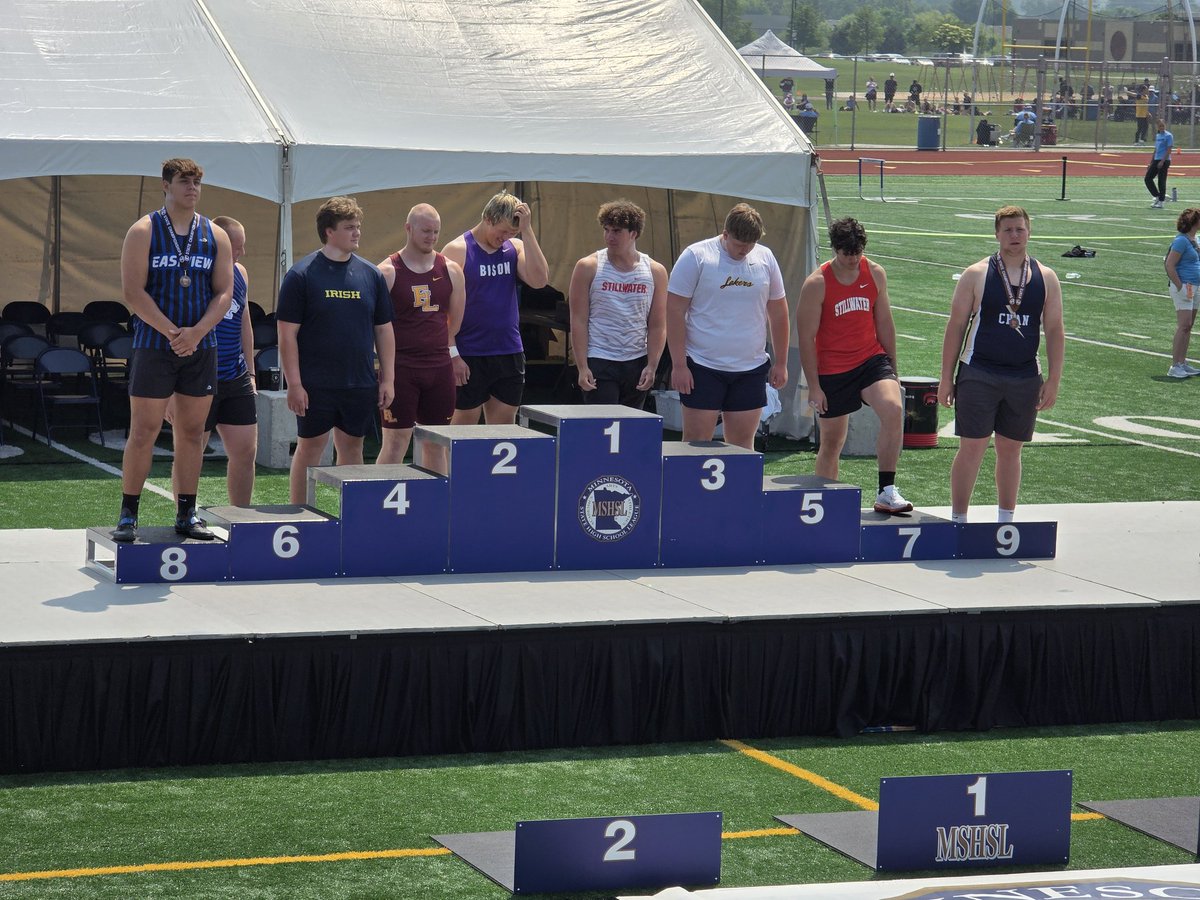 Jack Bauer finishes 8th in Shot put, earning All-State Athlete honors!