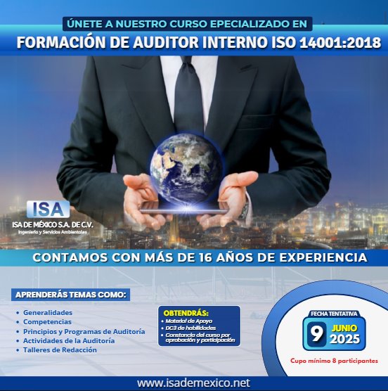 ISAdeMx's tweet photo. ¡Sé el primero en ser parte de nuestro curso exclusivo de Formación de Auditor Interno ISO 14001:2015! 👷‍♂️🌐

#stps #normaslaborables #protecciónlaboral #normasdeltrabajo #noms #STPS #NOMSTPS #DC3 #ISO #auditor #auditorlider #auditorlíder #iso #iso45001 #ingenieríacivil https://t.co/31VdtxQFHR
