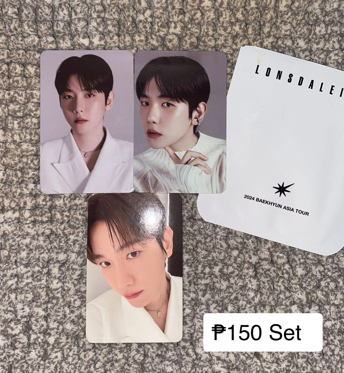 exoscarteu's tweet photo. wts lfb ph exo baekhyun lonsdaleite tcs trading cards

₱150 SET

🌸 payo / 3 days res (10% non refundable dp payo) 
🌸 on hand 
🌸 ❌ sensi will send condition https://t.co/KAGeBoNuuJ