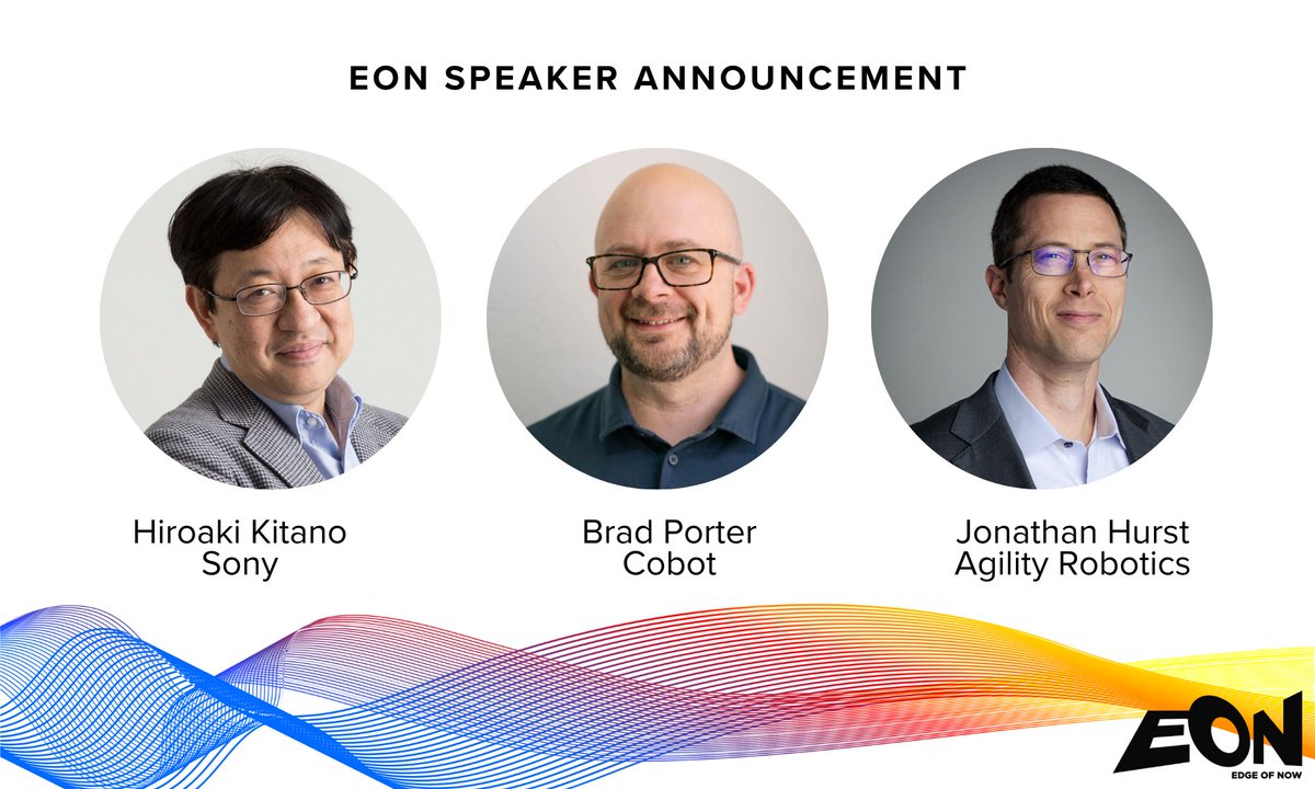 EON (@eon_events) on Twitter photo We’re excited to announce the keynote speakers for #EON2025! Cobot CEO <a href="/BradPorter_/">Brad Porter</a>, <a href="/Sony/">Sony</a> Chief Technology Fellow Hiroaki Kitano, and <a href="/agilityrobotics/">Agility Robotics</a> CRO Jonathan Hurst will discuss how next-gen AI technologies are transforming industries and will explore this year’s theme, We’re excited to announce the keynote speakers for #EON2025! Cobot CEO <a href="/BradPorter_/">Brad Porter</a>, <a href="/Sony/">Sony</a> Chief Technology Fellow Hiroaki Kitano, and <a href="/agilityrobotics/">Agility Robotics</a> CRO Jonathan Hurst will discuss how next-gen AI technologies are transforming industries and will explore this year’s theme,