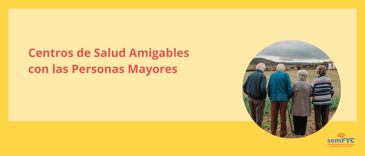 ¿Conoces el proyecto que está poniendo <a href="/semfyc/">semFYC</a> en marcha para acreditar centros de salud amigables con el mayor?
El límite de presentación de candidaturas es el 15 de septiembre!
Más información de las bases y requisitos en:
semfyc.es/proyectos/cent…