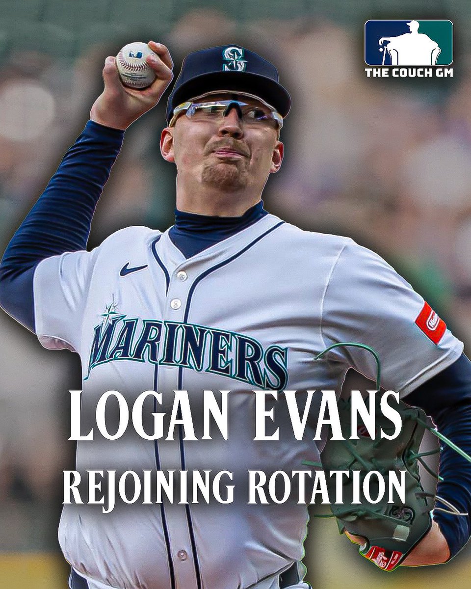 Logan Evans (<a href="/loganevans10_/">LME10</a>) will be rejoining the Mariners rotation to start today in Arizona, while Bryce Miller heads back to the 15 day IL. 

Evans so far this season has a rotation leading 2.83 ERA (min. 35 IP). 

#mariners #seattle #tridentsup