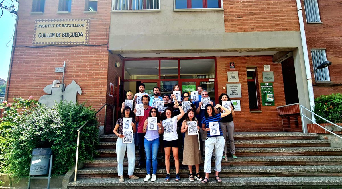 cgtense's tweet image. Docents de l&apos;Institut Guillem de Berguedà, a Berga,  ens sumem als #DimartsambPalestina #MartesconPalestina

#ceasefirenow