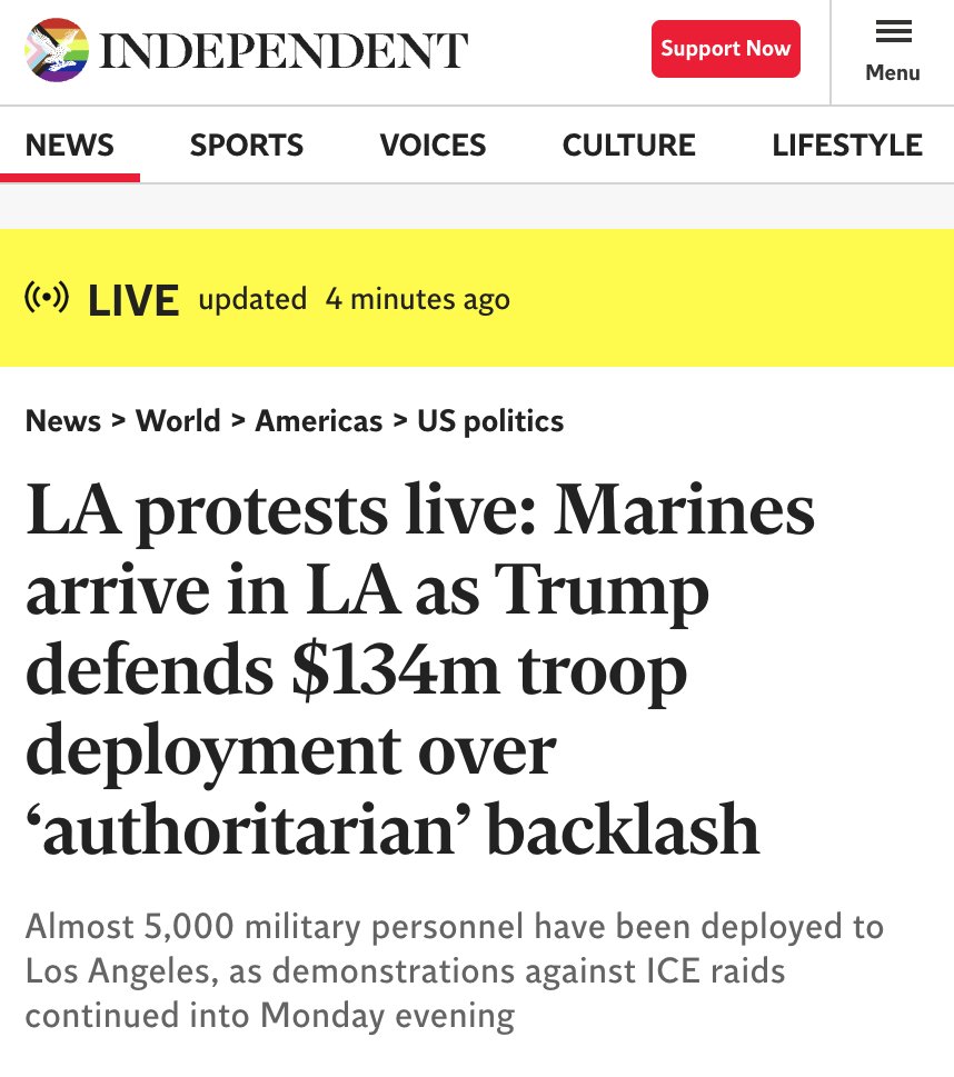 RootsAction Condemns Deployment of Troops to Los Angeles as Effort to Terrorize Immigrants and “Normalize Repression”

Donald Trump is trying to normalize repression and further entrench himself as a lawless tyrant answerable to no one. We condemn Trump’s deployment of troops to