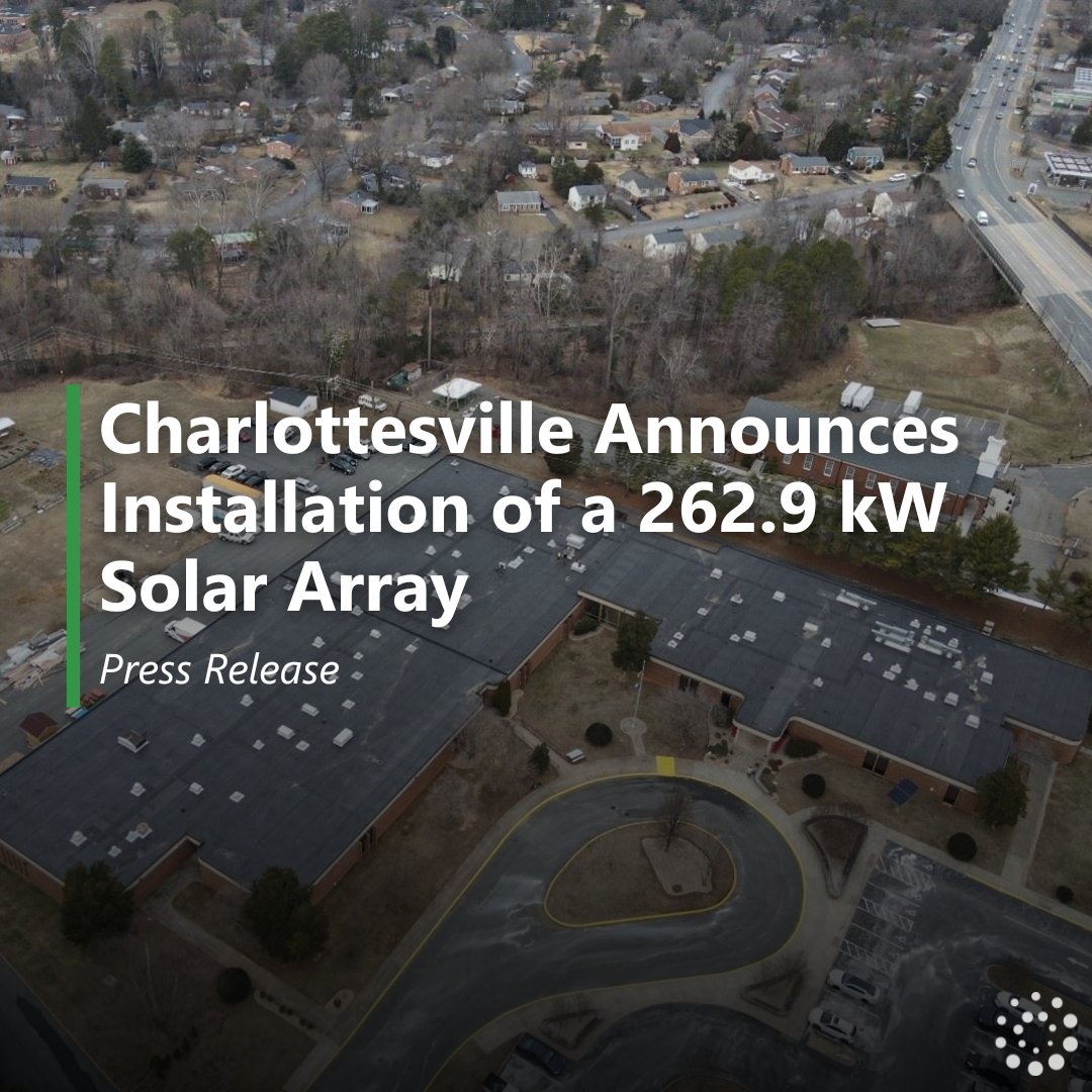 CMTA is proud to partner with the <a href="/CvilleCityHall/">Charlottesville City</a>, Virginia, on its largest rooftop solar project at <a href="/CATEChs/">CATEC</a>, featuring a 262.9 kW #SolarArray that will generate over 60% of the building’s #energy. The City is leveraging a CMTA Guaranteed Energy Savings Performance Contract to