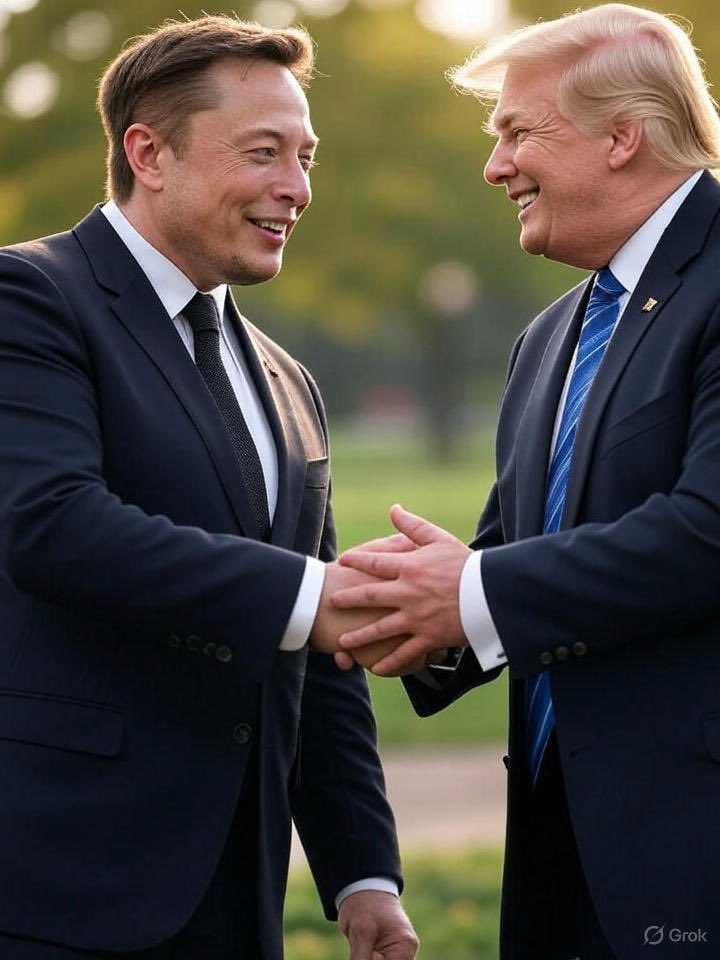 biggalu's tweet photo. @elonmusk and @realDonaldTrump reconciliation https://t.co/yT2DkiiQ0g