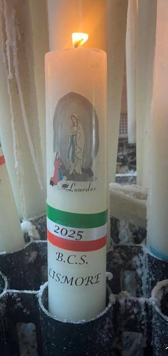BCS Candle in Lourdes- will burn bright long after we have gone.
Remembered all those past &amp; present in BCS in our prayers today.