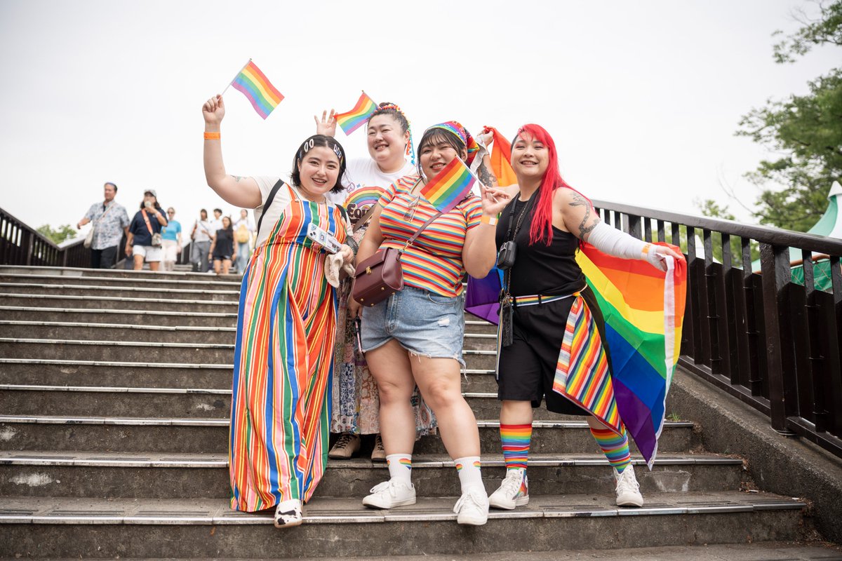 PocchariModel's tweet image. 日曜日に、所属モデルたちと、Tokyo Pride 2025 @Tokyo_R_Pride  に参加してきました！

事務所にも LGBTQ+ の当事者がいますし、私たちは皆 Ally です。…